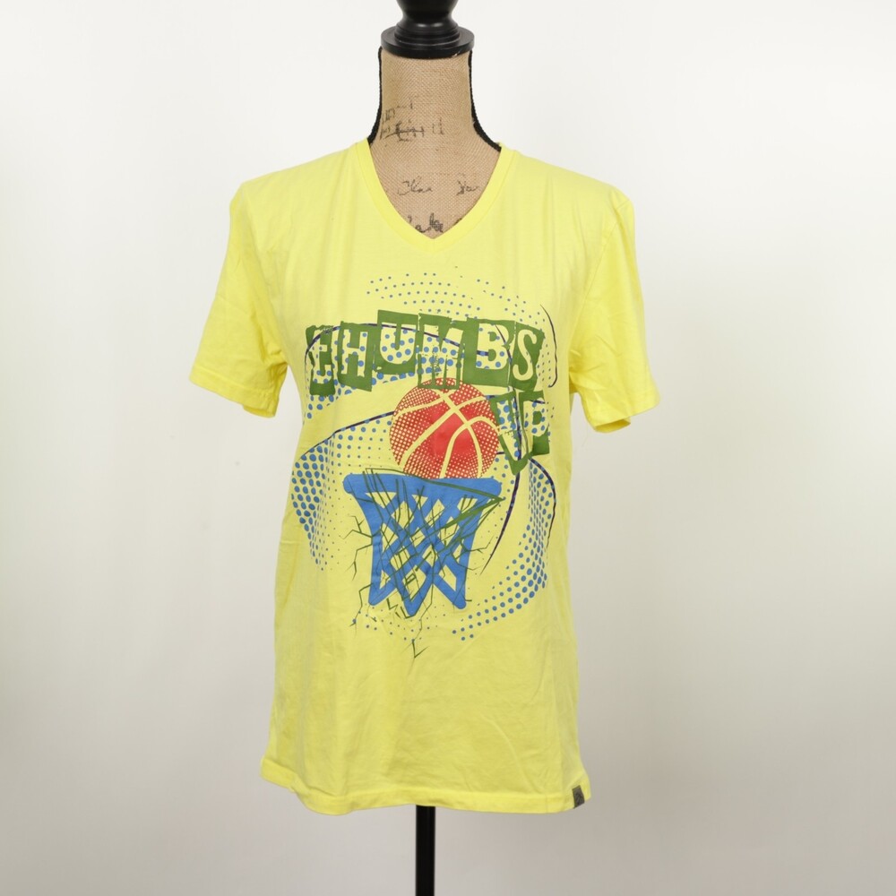 red Energy Comes with in Thumbs Up Basketball t Shirt size M